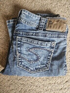Silver Women's Light Blue Wash Boot Cut Jeans
